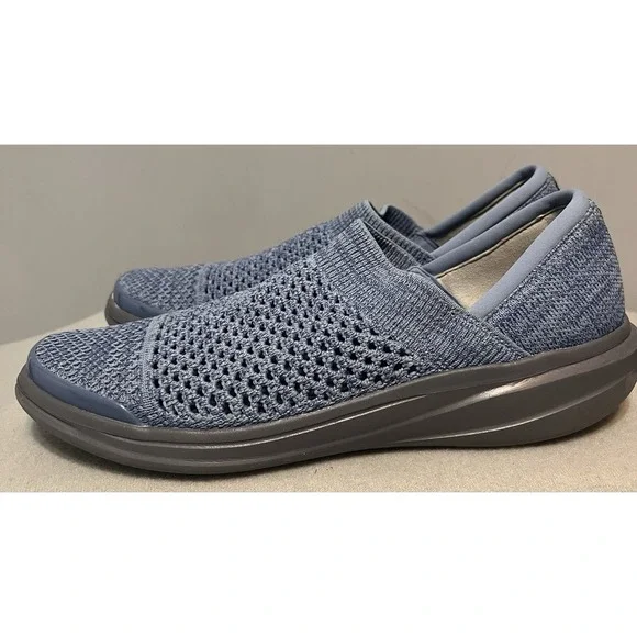 Bzees Charlie Knit Slip On Mesh Sneaker Comfort Flat Grandma Sporty‎ Blue 7.5 - Picture 5 of 11